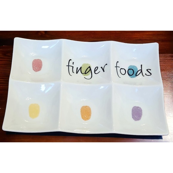 Fitz and Floyd FINGER FOODS SNACK TRAY - Picture 1 of 8